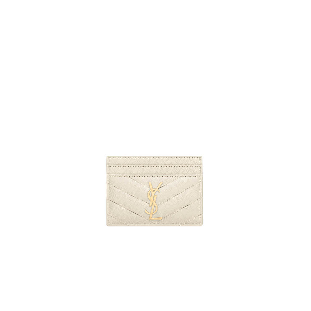 Saint Laurent Monogram Leather Card Holder