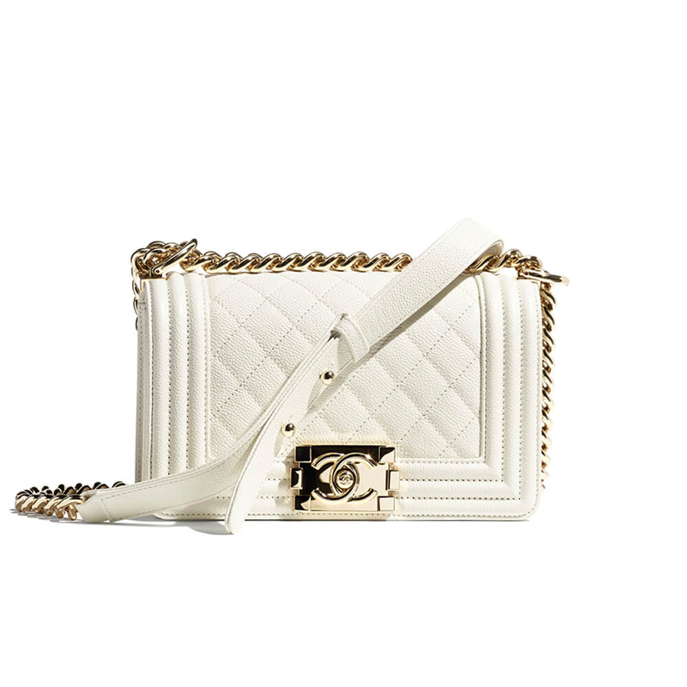 Boy Chanel Bags In white