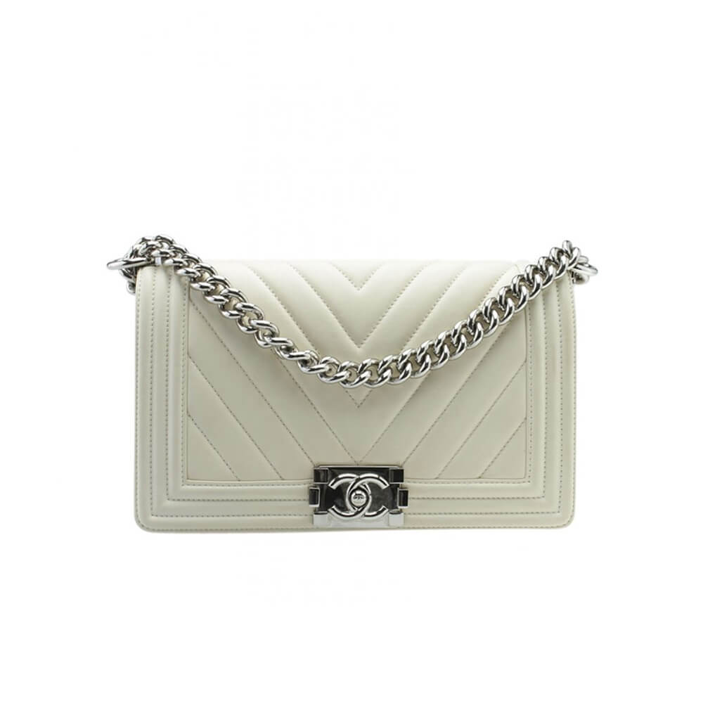 Boy Chanel Bag In White