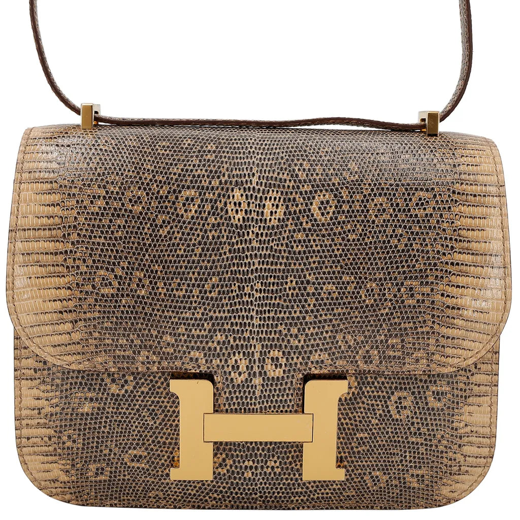 Hermes Natural Lizard Constance Bag