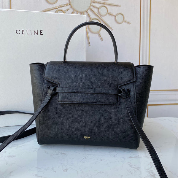 Women Celine Mini Belt Bag In Grained Calfskin Leather