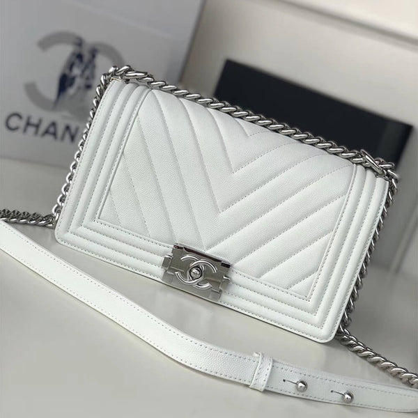 Boy Chanel Bag In White