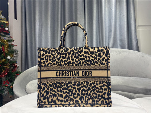 Dior Book Tote Leopard Bag