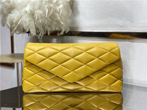 YSL Suede Puffer Clutch