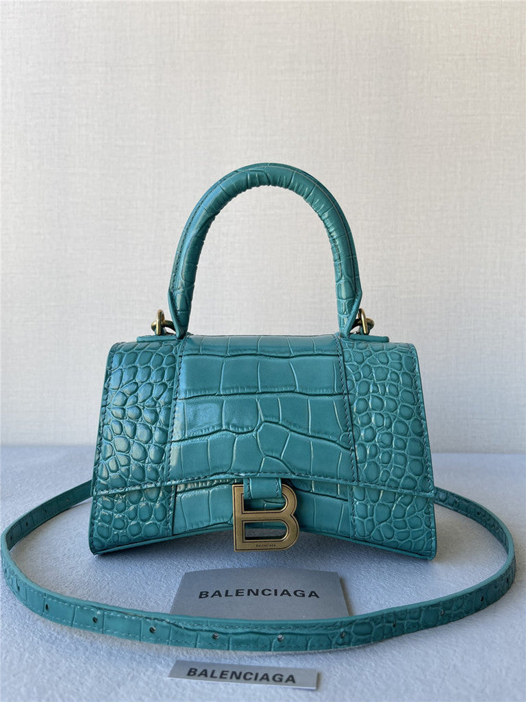 Balenciaga Hourglass XS Crocodile Bag