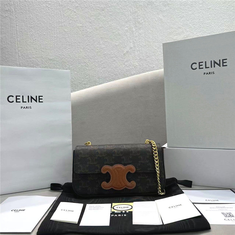 Celine Triomphe Chain Bag - Affordable Luxury Bags at Pochettebag