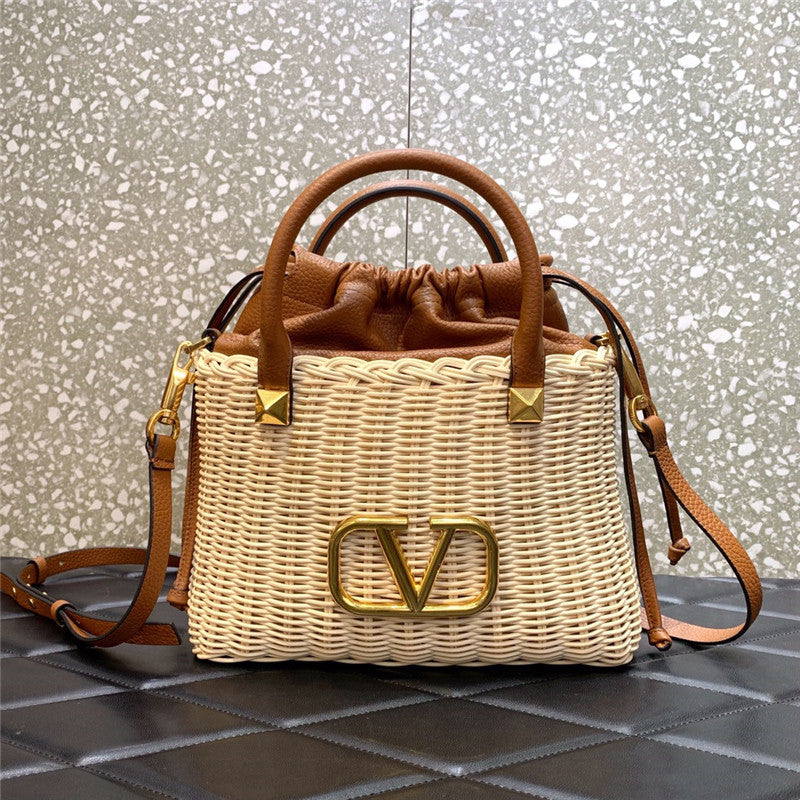 Valentino Garavani Wicker Bucket Bag