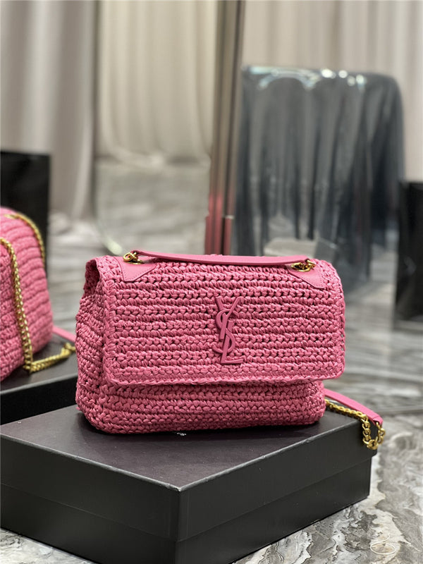 YSL Medium Niki Raffia Bag | Affordable Luxury Bags at Pochettebag