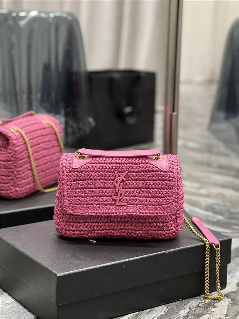 YSL Medium Niki Raffia Bag