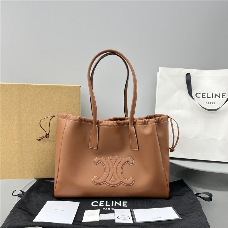 Celine Cabas Drawstring Cuir Triomphe