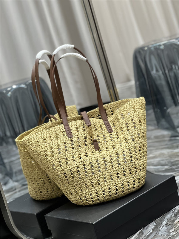 YSL Panier Raffia Tote Bag - Affordable Luxury Bags by Pochettebag