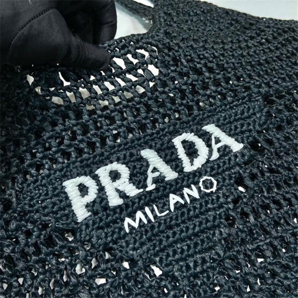 Prada Crochet Raffia Hobo Bag - Elegant Affordable Luxury Bags by Pochettebag