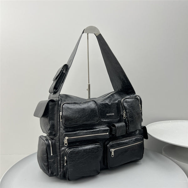 Balenciaga Super busy Large Cracked-Leather Tote Bag - Edgy Affordable Luxury Bags by Pochettebag