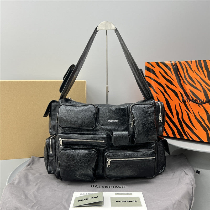 Balenciaga Super busy Large Cracked-Leather Tote Bag - Edgy Affordable Luxury Bags by Pochettebag