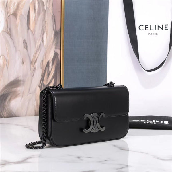 Celine Triomphe bag Chain Bag in Black Hardware