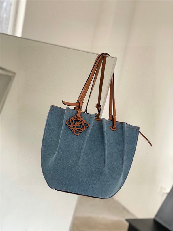 Loewe x Paula's Ibiza Shell Denim Tote Bag