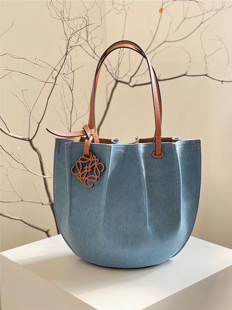 Loewe x Paula's Ibiza Shell Denim Tote Bag