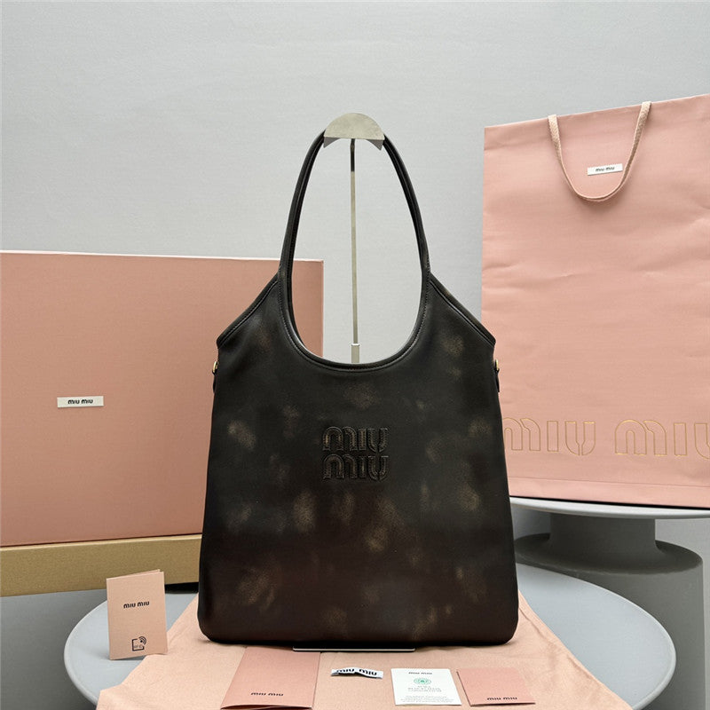 Miu Miu Ivy Leather Tote Bag