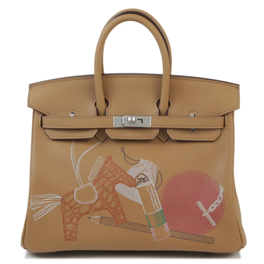 Hermes Birkin 25 In & Out Biscuit Bag