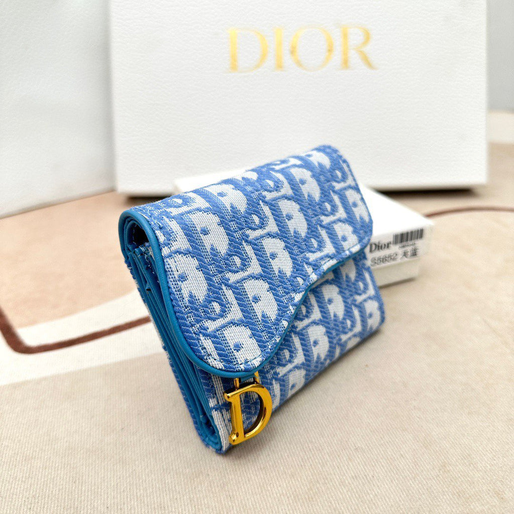 Christian Dior Saddle Flap Card Holder