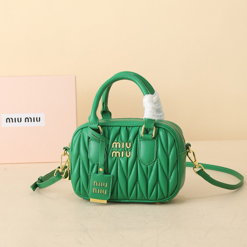 Miu Miu Arcadie Matelassé Nappa Leather