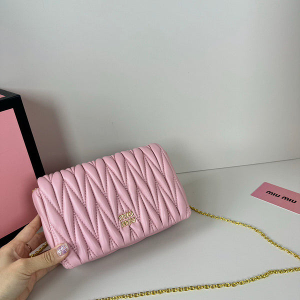 Miu Miu Matelassé nappa leather mini-bag