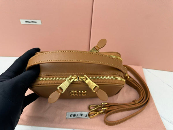 Miu Miu Hand Carry Bag Brown Color