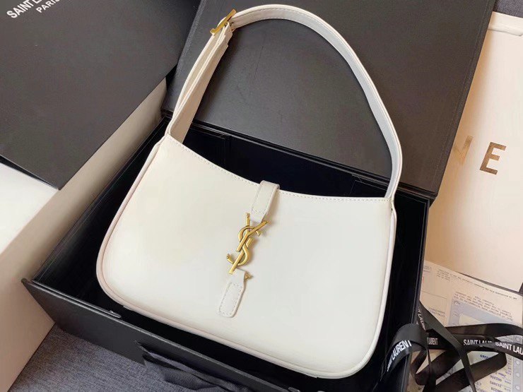 YSL Le 5 A 7 Hobo Bag in White