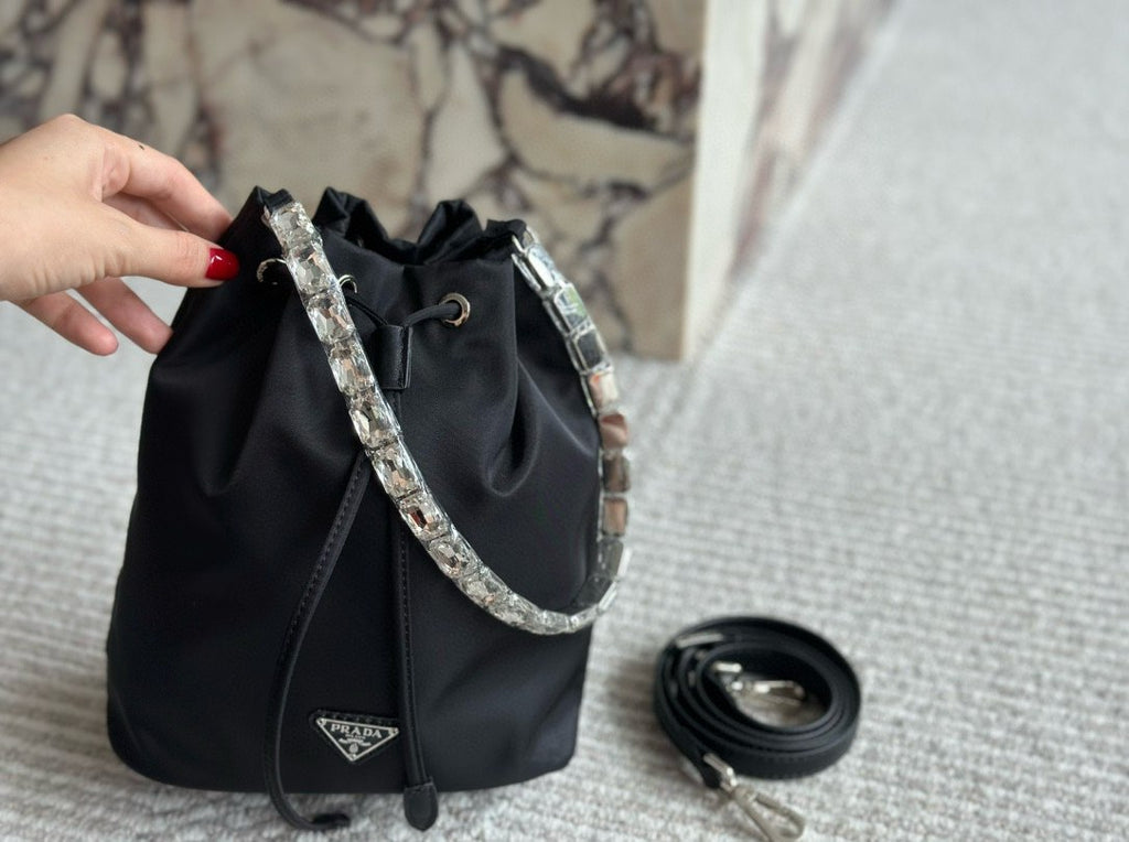 Prada Mini Nylon Bucket Bag