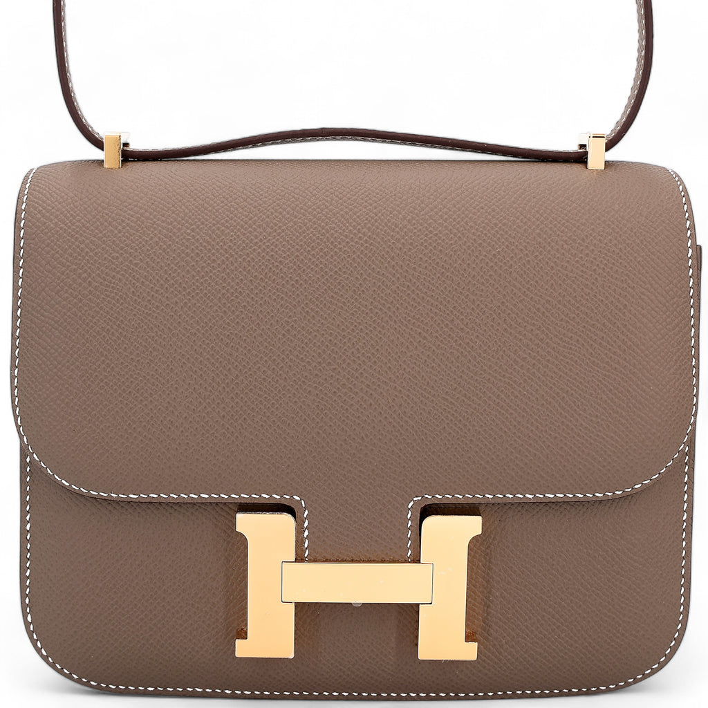 Brand New ( Rank N ) HERMÈS Constance Mini bag (18) Epsom Gold hardware