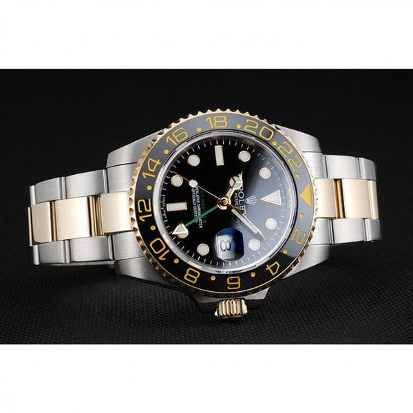 Fake Rolex GMT Master Black Bezel Black Dial 80295 - Timeless Elegance